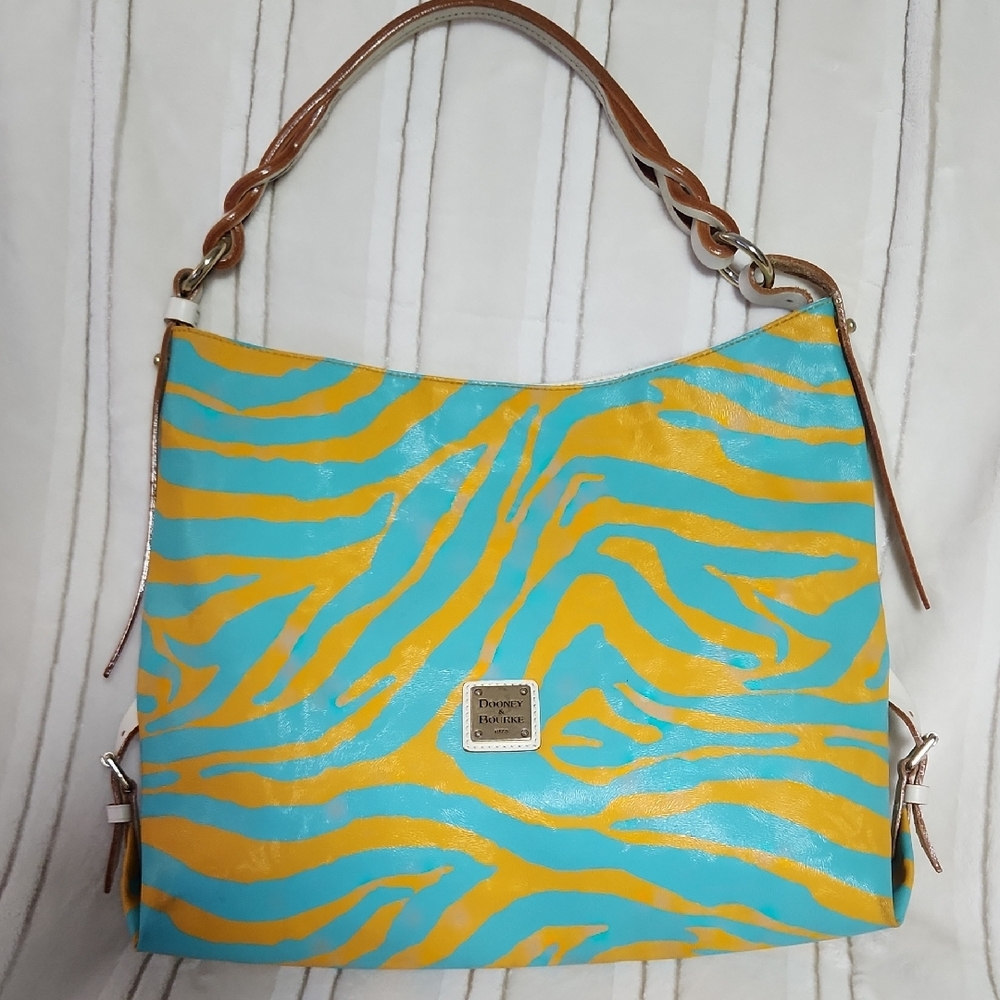 Dooney & Bourke Orange & Teal  Shoulder Bag